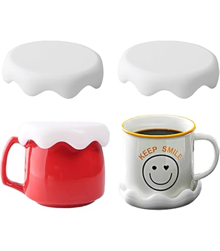 Amazon｜aninako マグカップ カップカバー 2個 シリコン 蓋 耐冷